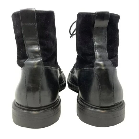To Boot New York Burkett Black Suede & Leather Lace Up Cap Toe Boots - Size 11 main image 7